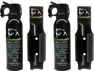Bear Spray (2 Pack) -Strongest Formula Allowed by EPA, Includes (2) Griz Guard Holsters(Griz #2)