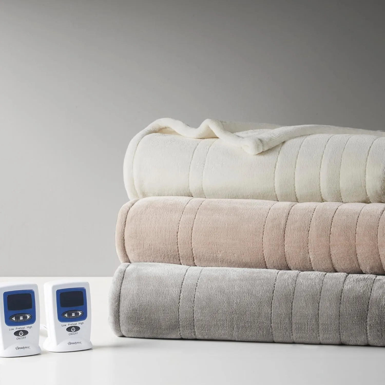 Beautyrest Heated Electric Blanket for Cold Weather, Fast Heating Wi-Fi Heated Blanket, Voice Command Alexa Compatible, Auto Shut Off, Virtually Zero EMF, 20 Heat Setting, UL Certified, King Ivory