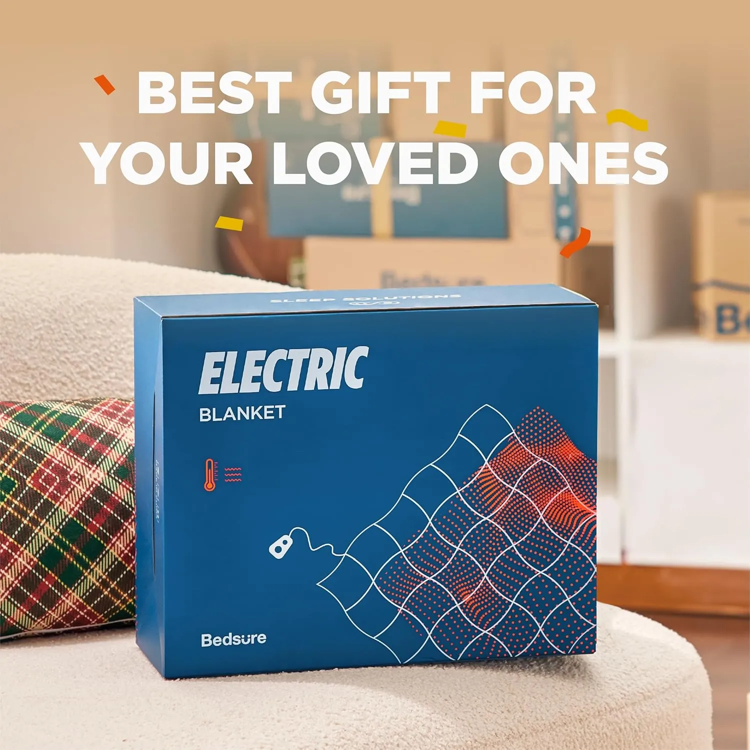 Bedsure Electric Blanket King Size - Dual Control Heated Blanket Queen, Fast Heating with 10 Time Settings & 10 Heat Settings, Warm Gift for Grandma (100x90 inches, Pageant Blue)
