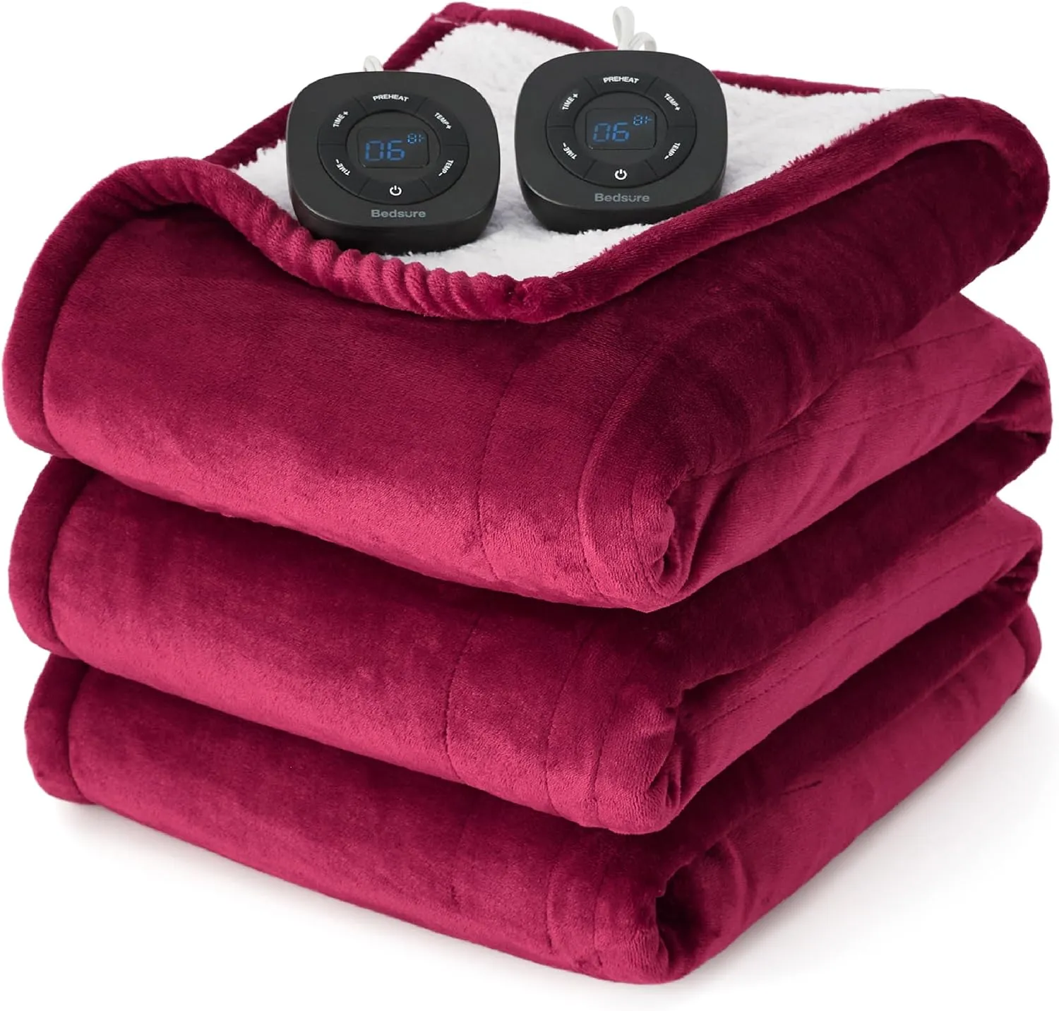 Bedsure Heated Blanket Electric Throw - Soft Flannel Electric Blanket, Heating Blanket with 4 Time Settings & 6 Heat Settings, Warm Blanket Gift for Grandma (50x60 inches, Grey)