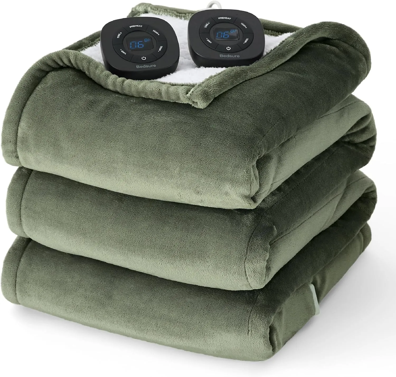 Bedsure Heated Blanket Electric Throw - Soft Flannel Electric Blanket, Heating Blanket with 4 Time Settings & 6 Heat Settings, Warm Blanket Gift for Grandma (50x60 inches, Grey)