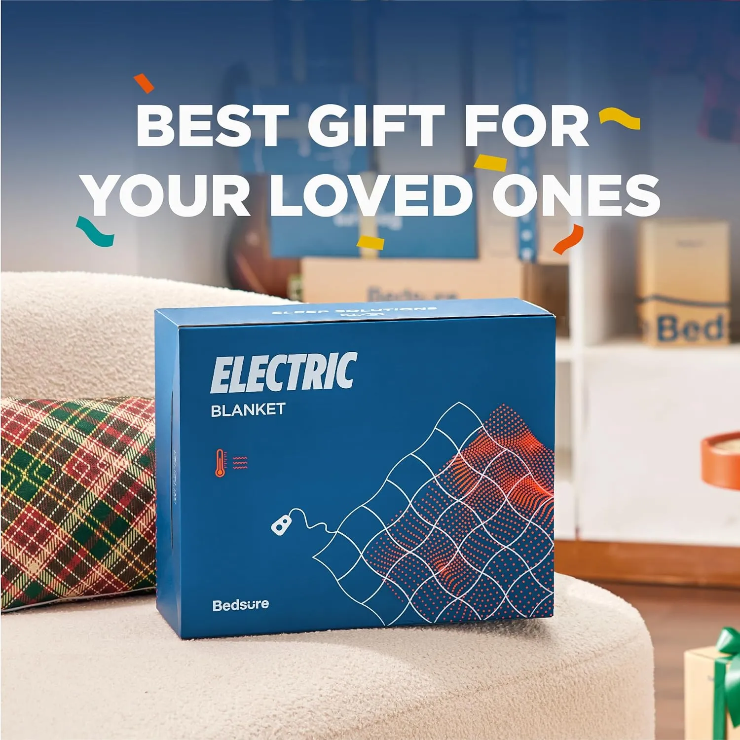 Bedsure Heated Blanket Electric Throw - Soft Ribbed Flannel GentleSoft Electric Blanket, Heating with 4 Time Settings, 6 Heat Levels, 3 hrs Timer Auto Shut Off, Gift for Grandma (50x60 inches, Grey)