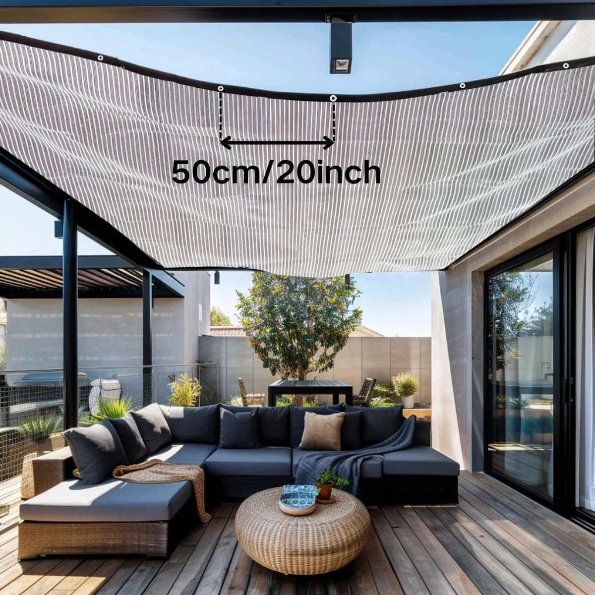 BeGrit Aluminet Shade Cloth 95%-99% Aluminum Shade Cloth Sun Reflective Tarp for Garden, Patio, Greenhouse, Pergola, Car, Kennel Shade 6.6x10ft
