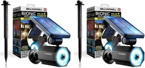 Bell Howell Bionic Spotlight Motion Solar Spot Lights Outdoor Waterproof, Solar Landscape Lights, Outdoor Solar Yard Lights Weather Resistant, Super Bright LED Lights, for Garden, Lawn As Seen On TV