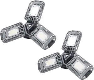 Bell Howell Triburst Motion Sensor Technology, ASON TV 4000 Lumens / 6500 Kelvin Indoor Lights S/2, Ultra Bright with 144 LED Bulbs and Multi-Directional Triple Panel Bedroom, Garage, Ceiling Light