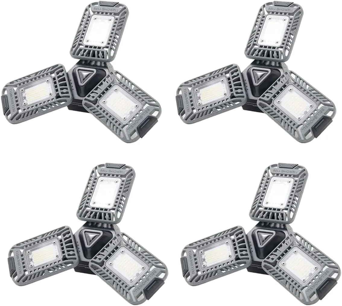 Bell Howell Triburst Motion Sensor Technology, ASON TV 4000 Lumens / 6500 Kelvin Indoor Lights S/4, Ultra Bright with 144 LED Bulbs and Multi-Directional Triple Panel Bedroom, Garage, Ceiling