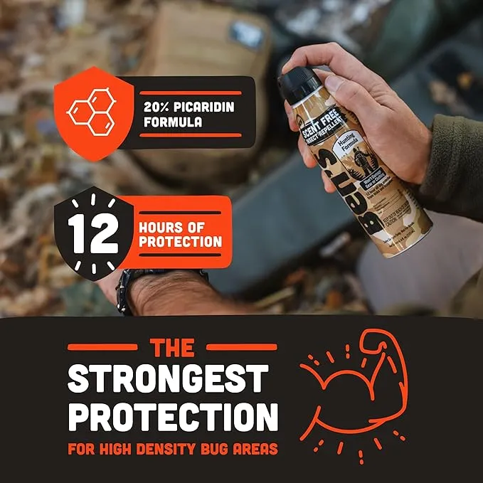Ben's Hunting Formula - Tick & Mosquito Repellent for Up to 12 Hours of Protection - 20% Picaridin Bug Spray with EcoSpray Fine Mist Sprayer - Sweat-Resistant - 6 oz (3 Pack)