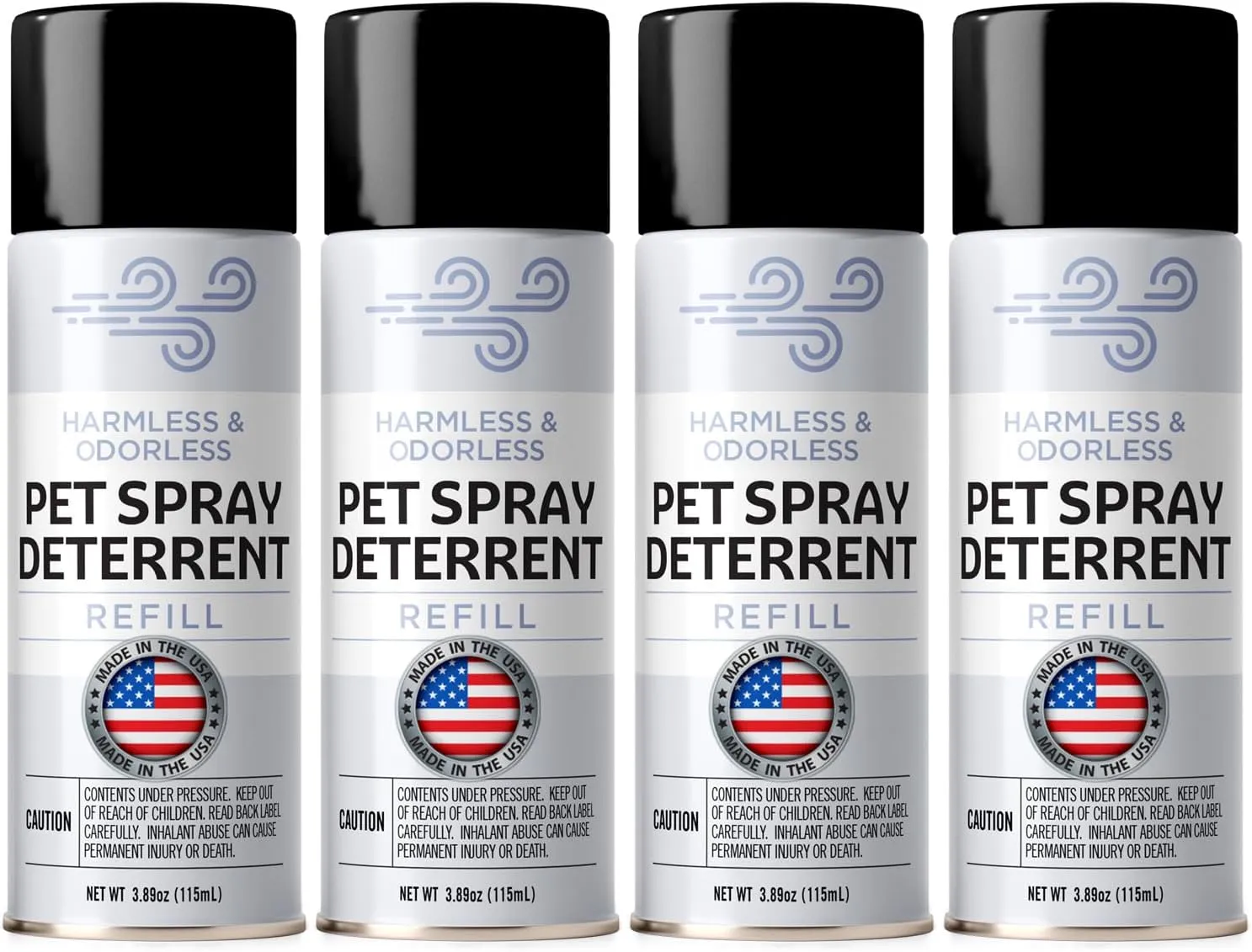 Berkland [4 Pack] Refill for PetSafe SSSCat Spray Deterrent Device - Non-VOC Dog & Cat Spray Deterrent - Family-Safe Cat Deterrent for Counters & Trouble Areas - Made in The USA
