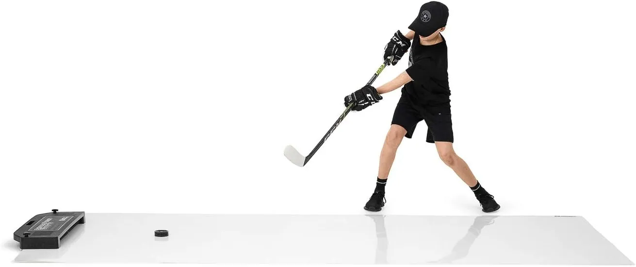 Better Hockey Extreme Passing Kit Pro XL - Great Training Aid for Shooting, Stickhandling and One Timers - Extra Large Shooting Pad with Puck Rebounder - Simulates The Feel of Real Ice
