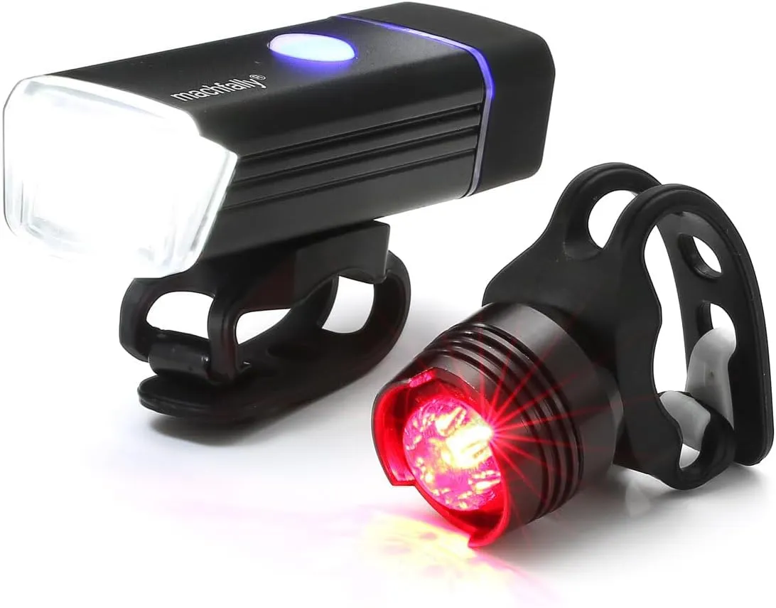Bicycle Headlights Tail Lights Set Rechargeable Bicycle Light with USB Port Super Bright Portable Outdoor Cycling Bike Light