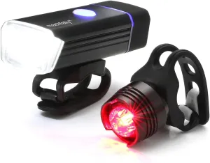 Bicycle Headlights Tail Lights Set Rechargeable Bicycle Light with USB Port Super Bright Portable Outdoor Cycling Bike Light