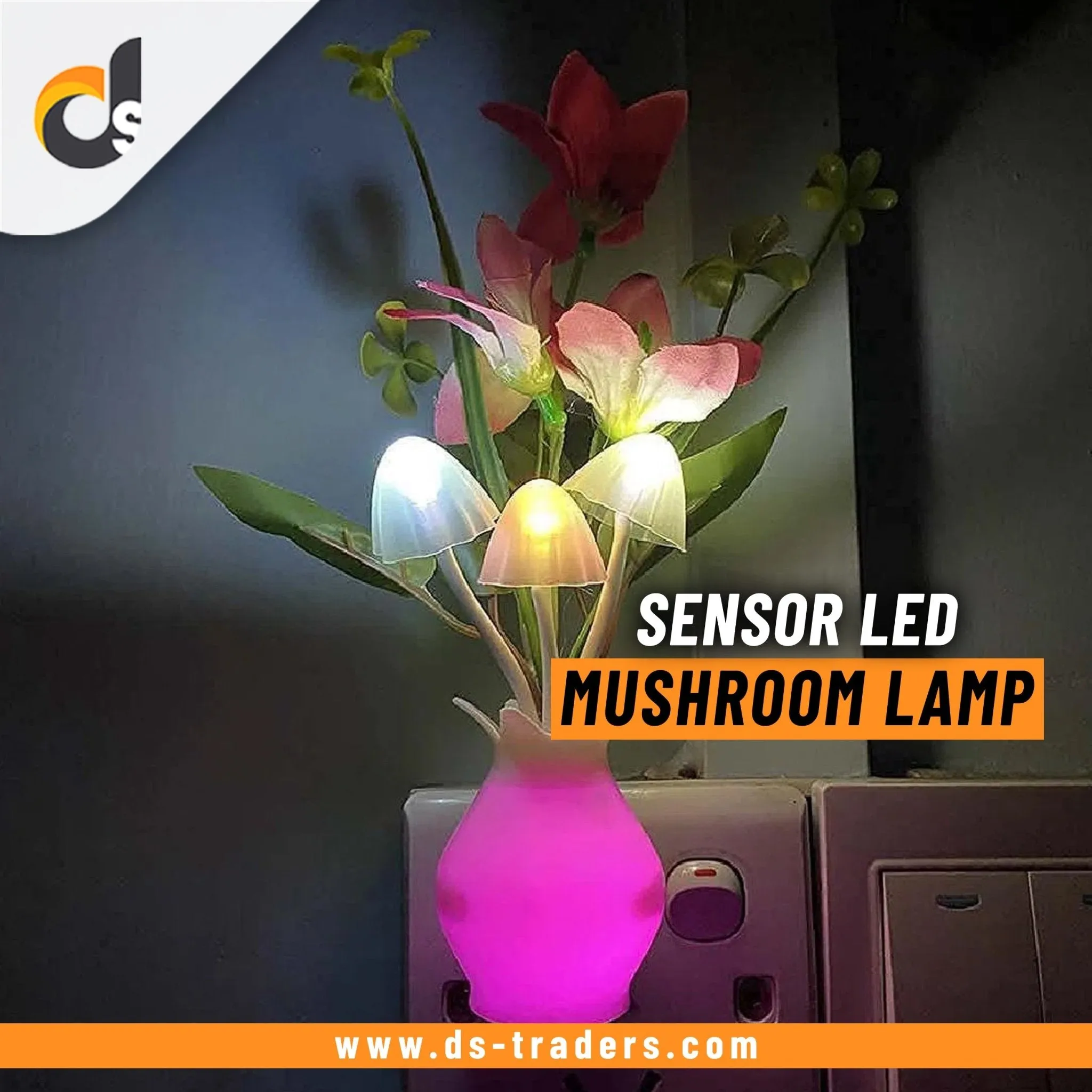 Big Mushroom Style Motion Sensor LED Decoration Light
