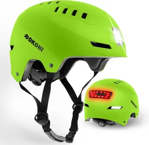 Bike Helmet with LED Lights Bicycle Helmets Commuter Cycling Helmet USB Rechargeable Front & Back LED Light Helmet for Adult Men Women
