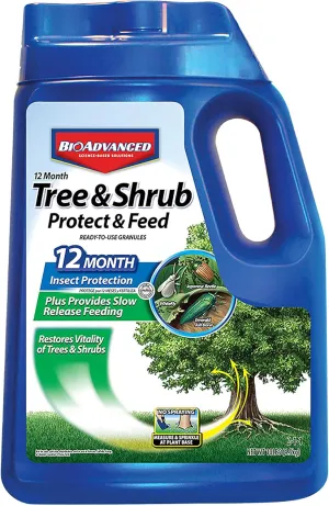 BioAdvanced 12 Month Tree and Shrub Protect and Feed for Insects, Granules, 10 lb