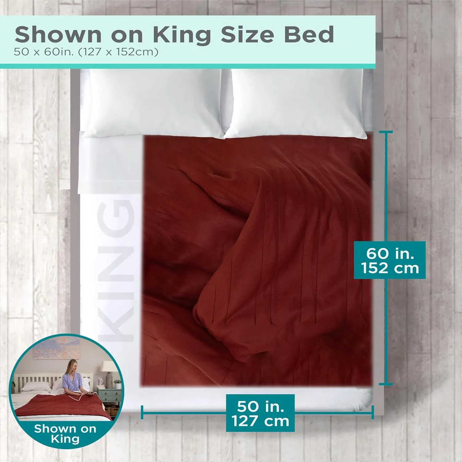 BLACK DECKER Heated Blanket Electric Throw, Fleece Electric Blanket, Heating Blanket with 4 Heating Levels, 3H Timer, Auto Shutoff, Fast Heating (50x60 inches, Chocolate)