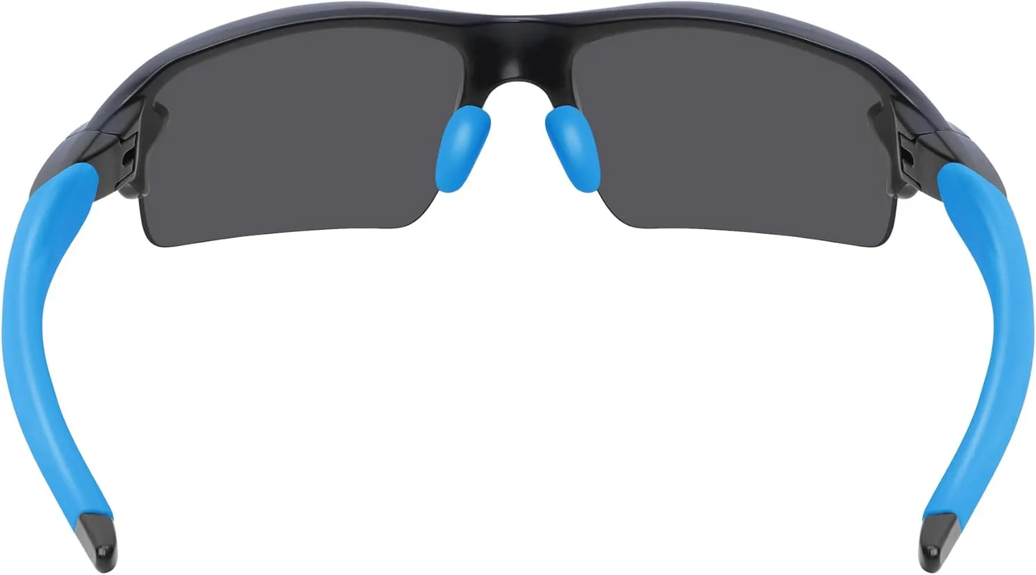BLAZERBUCK Sock Kits Earsocks & Nosepieces for Oakley Flak 2.0 OO9295/Flak 2.0 XL OO9188/Flak 2.0 Asian Fit OO9271 Sunglasses - Black   Light Blue