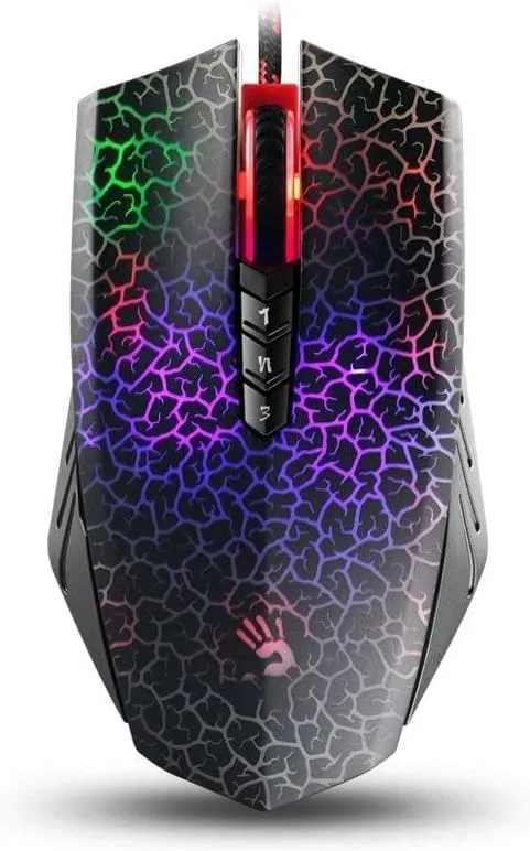 Bloody Optical Gaming Mouse with Light Strike (LK) Switch & Scroll - Fully Programmable and Advance Macros (A70)
