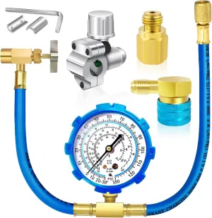 Boltigen R134A Refrigerant Recharge Kit, Refrigerator Freon Recharge Kit, Fridge Recharge Kit, Car AC Recharge Kit, for Auto/Home R134A Refrigerant System