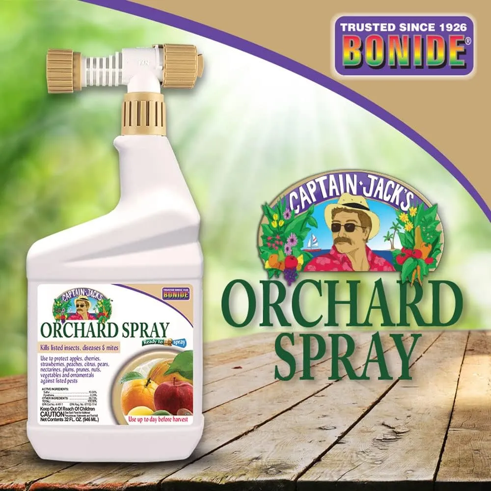 Bonide Captain Jack's Citrus, Fruit & Nut Orchard Spray, 32 oz Ready-to-Spray Multi-Purpose Fungicide, Insecticide and Miticide