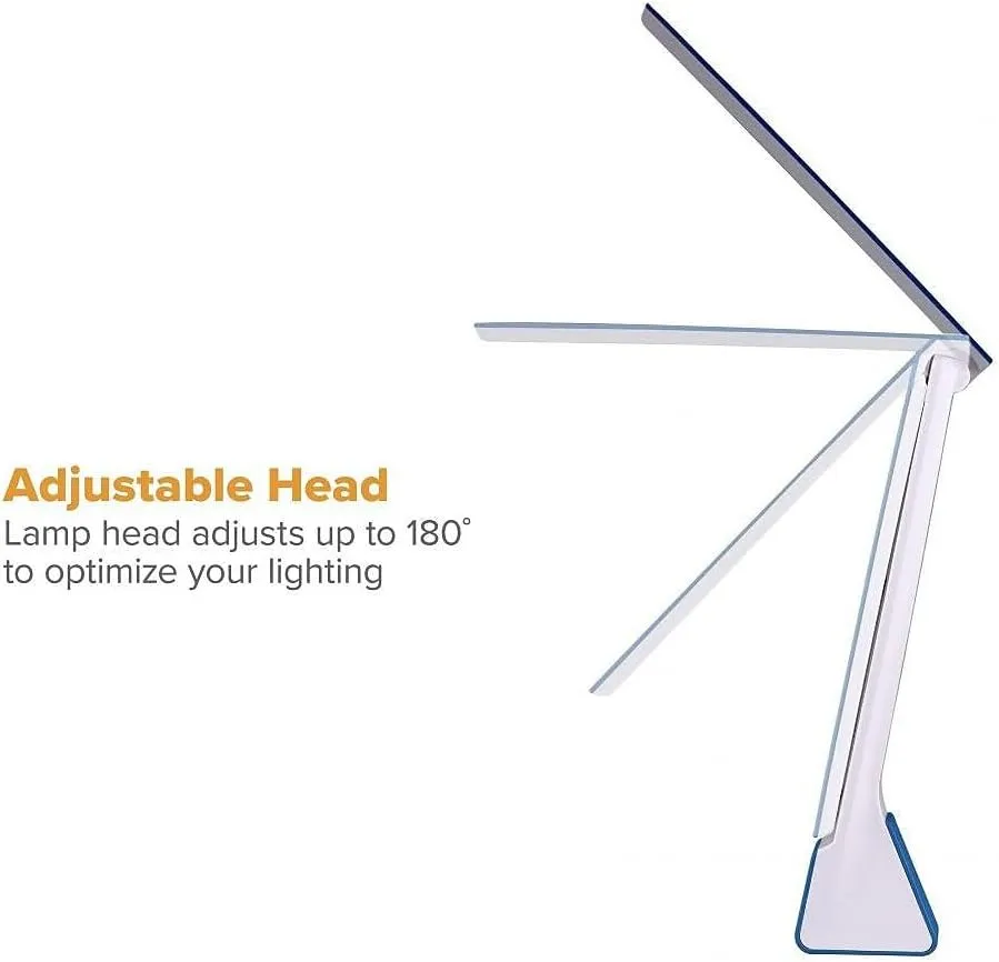 Bostitch KT-VLED1810-BLUE Battery Powered LED Desk Lamp, Blue