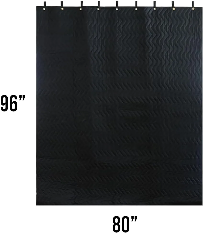 BoxerTools XL Pro Studio Sound Dampening Thick Blanket 96" x 80" - Metal Grommets, Heavy Duty Loops, Light Blocker, Acoustic Treatment Blanket, Insulated, Sound Reducing