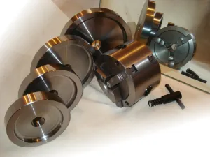 Brake Lathe 1" Double Quick Chuck Adapter/Backing Plate/Key fits Ammco