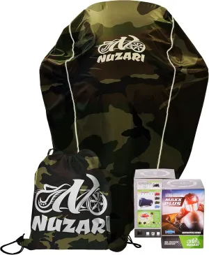 Breathable Motorcycle Cover W/Elastic Bottom. Premium Heavy Duty Outdoor Waterproof All Season Polyester W/Soft Screen Shield. Universal Heat Resistant Lockable Fabric (Camouflage, Medium)