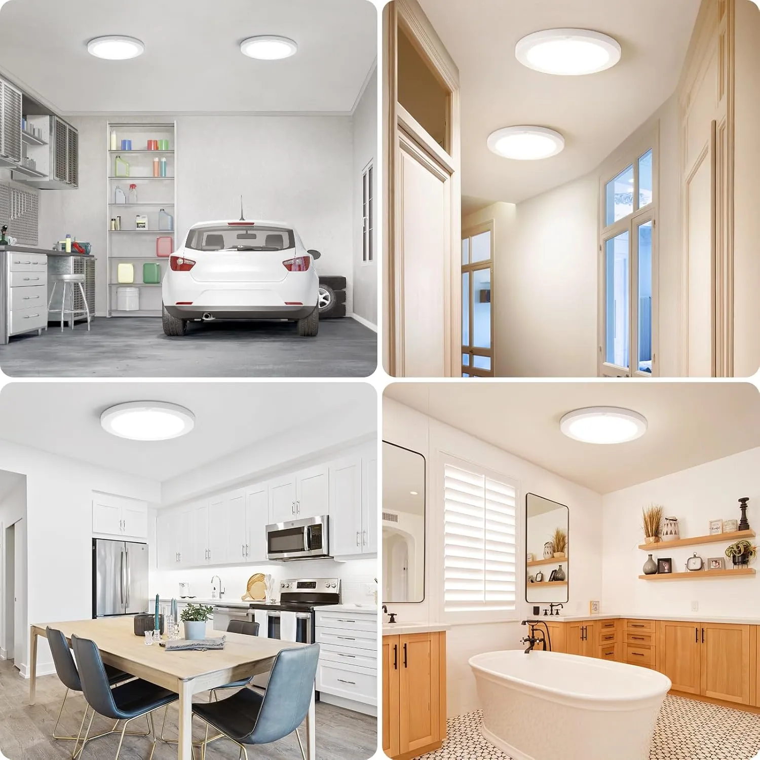 Brightever Motion Sensor Ceiling Lights, 9 Inch Flush Mount LED Ceiling Light Fixtures Wired, 18W 1800LM 3CCT Closet Lights Sensored, Motion Activated Lights Indoor for Hallway, Stairs, Garage, 2-Pack