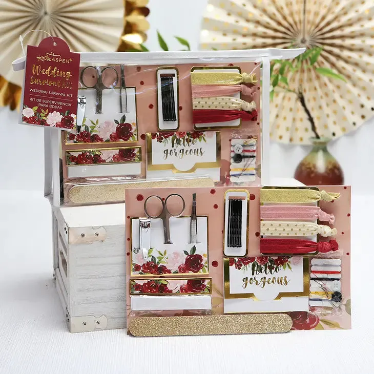 Burgandy & Blush Floral Wedding Survival Kit
