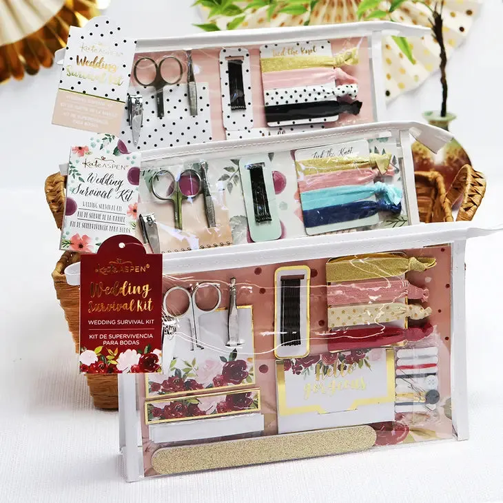 Burgandy & Blush Floral Wedding Survival Kit