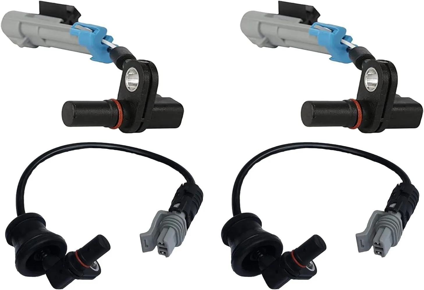 C-HORSE ABS Wheel Speed Sensor Front Rear Left Right Compatible with Chevrolet Captiva Sport (2012-2015) Equinox (2007-2009) Reference (Rear L R 96626080, Front L R 19256115) - Set of 4