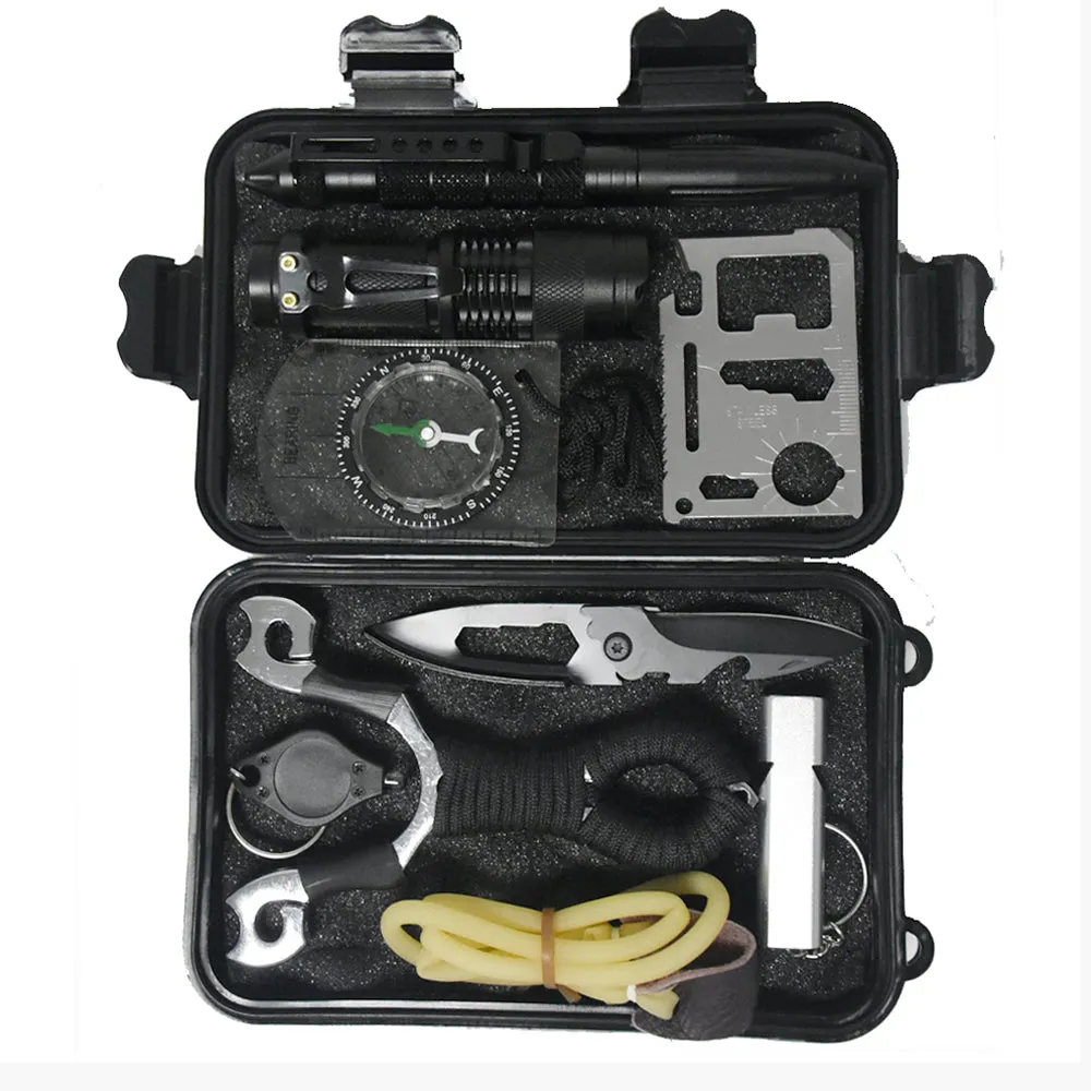 Camping 10 in 1 survival kit Set