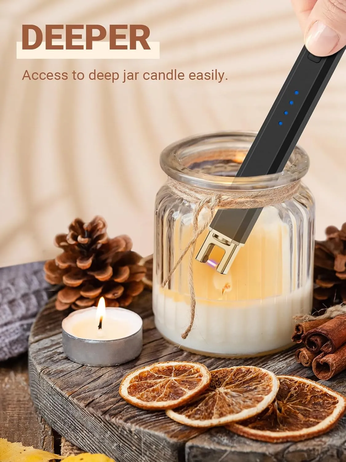 Candle Lighter Stocking Stuffers for Women Men: 2Pack Electric Plasma Flameless Rechargeable Lighters Christmas Birthday Gifts Present for Her Women Men Mom Adults Cool Gadget for Kitchen Home Camping
