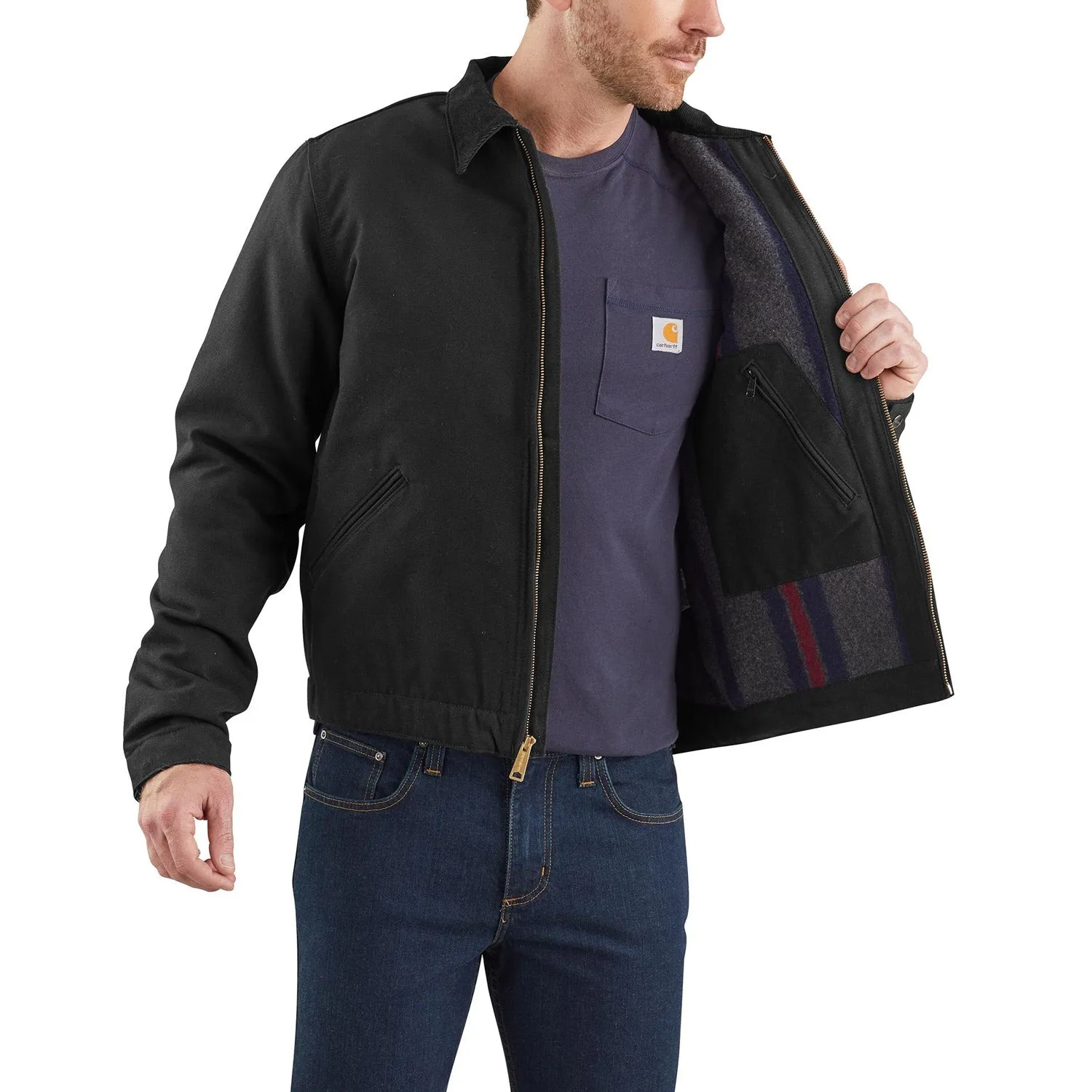 Carhartt Men's Relaxed Fit Blanket-Lined Detroit Jacket