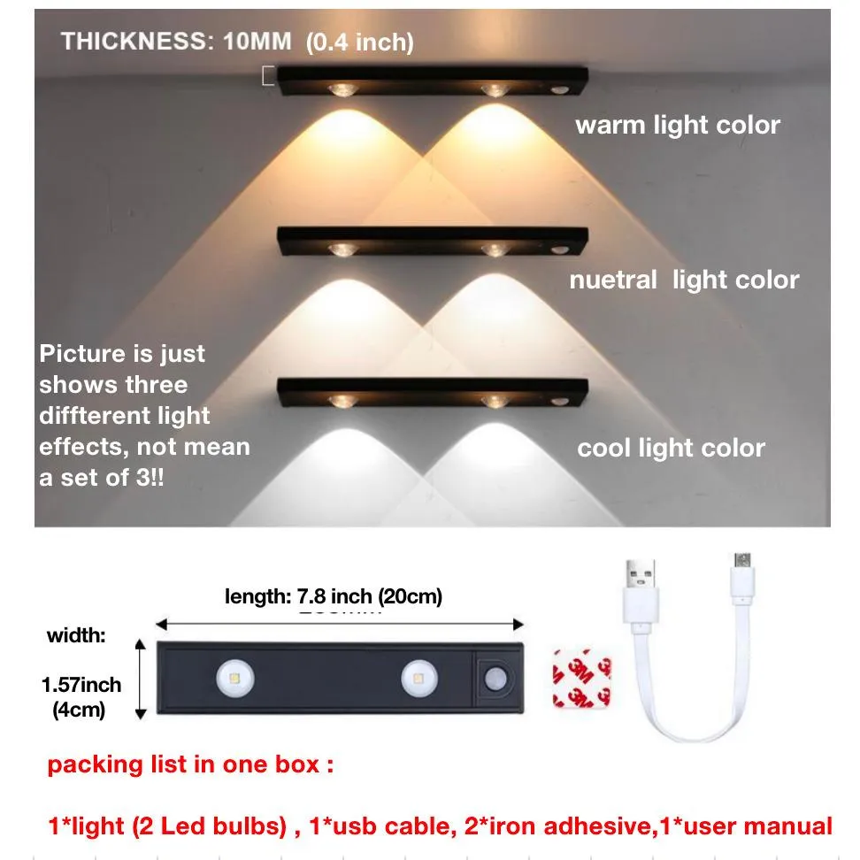 Cat Eyes Motion Sensor Light Led Induction Cabinet Light Home Decord Light Ultria Thin LED Hallway Wireless Induction Lamp