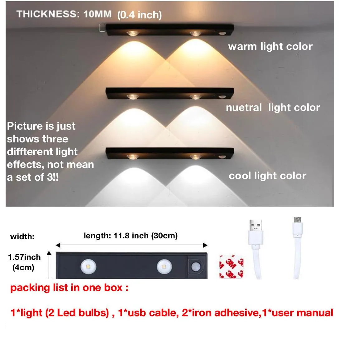 Cat Eyes Motion Sensor Light Led Induction Cabinet Light Home Decord Light Ultria Thin LED Hallway Wireless Induction Lamp