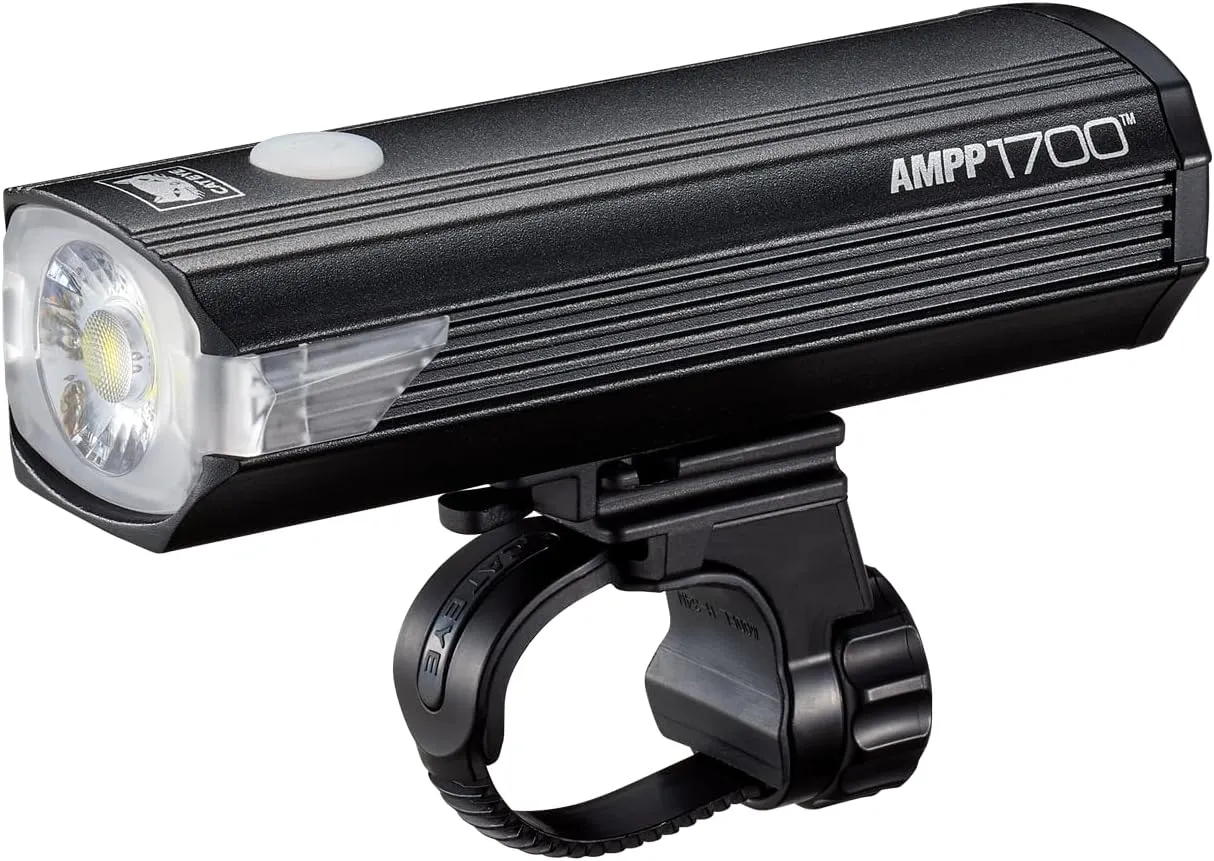 CATEYE AMPP USB Rechargeable Bike Light – High Visibility Super Bright OptiCube™ Headlight for Commuters, Road Cyclists & Mountain Bikers, Day & Night Riding Modes, IPX4 Waterproof, Tough & Durable