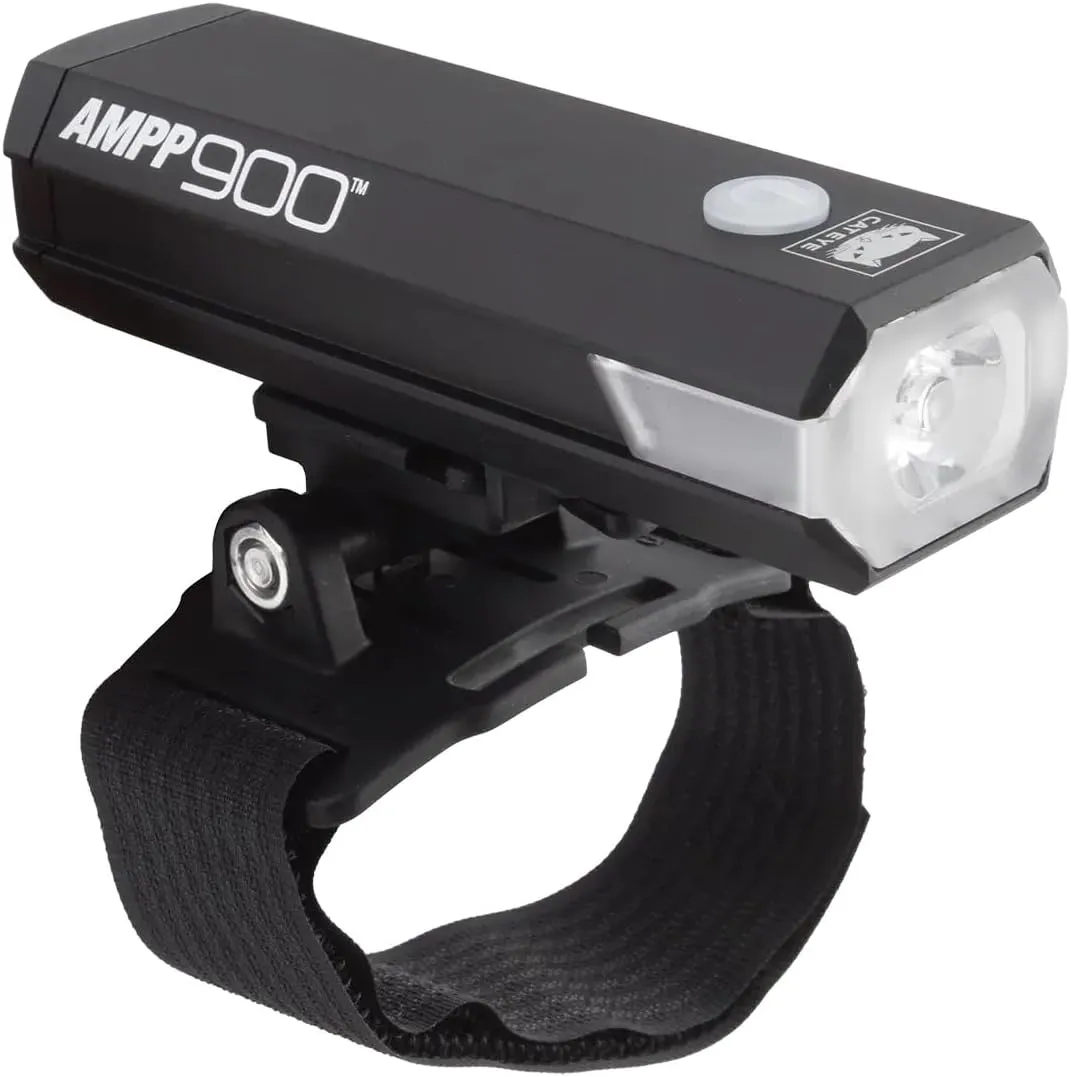 CATEYE AMPP USB Rechargeable Bike Light – High Visibility Super Bright OptiCube™ Headlight for Commuters, Road Cyclists & Mountain Bikers, Day & Night Riding Modes, IPX4 Waterproof, Tough & Durable