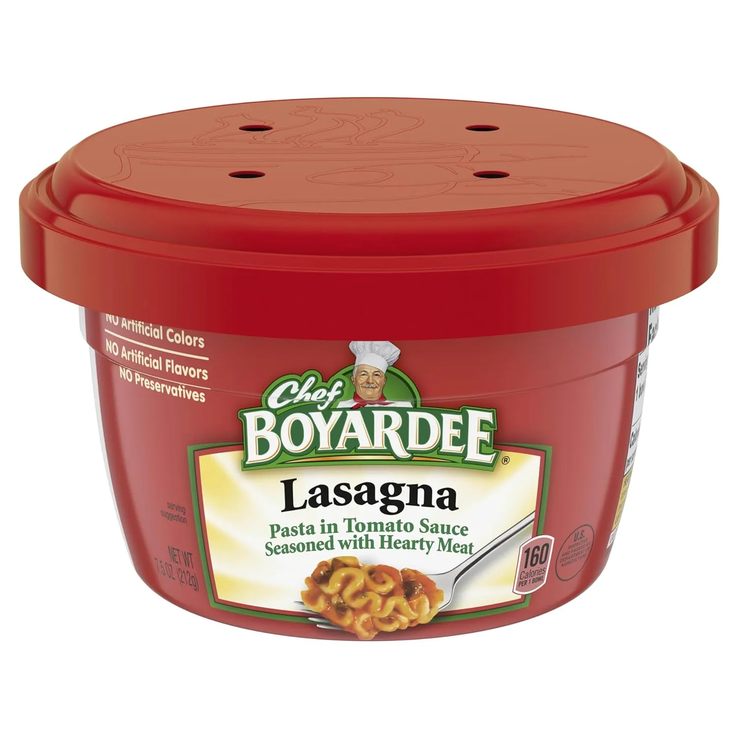 Chef Boyardee Lasagna, Microwave Food, 7.5 OZ Microwaveable Bowl (12 Bowls)
