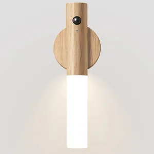 Chilvane Night Light Motion Sensor Light Indoor Led Magnetic Auto Portable No Plug Lamp USB Charge for Wall Hallway Wardrobe Table Stairwell Cabinet Bedroom Kitchen etc