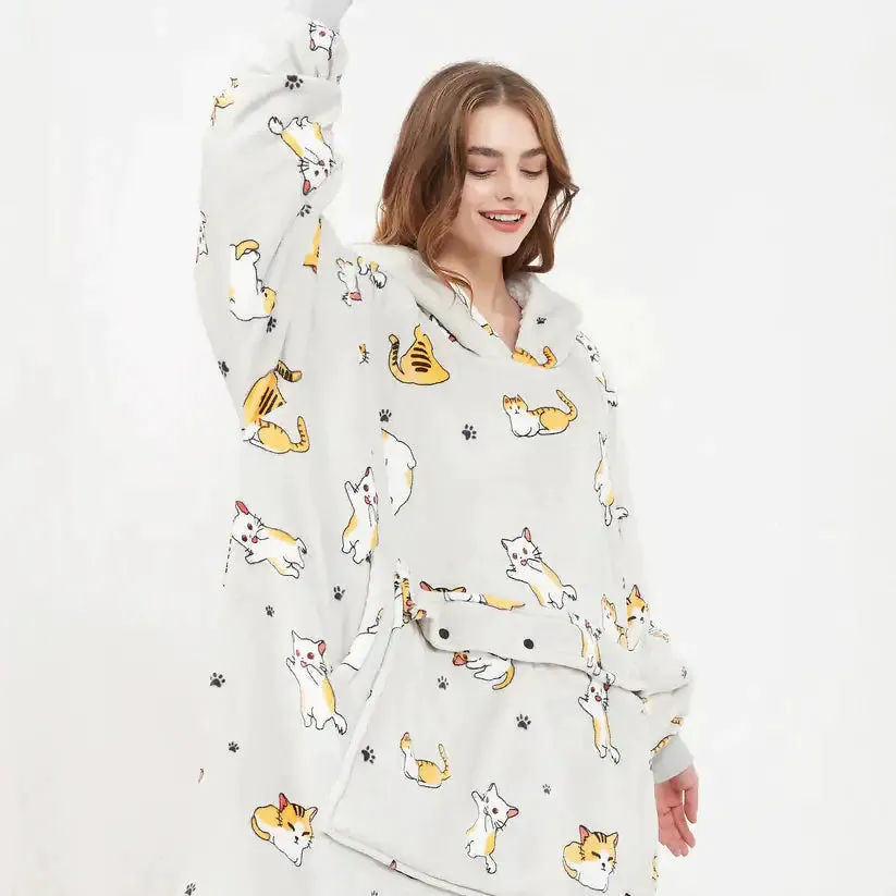 Comfy Heated Hoodie Blanket