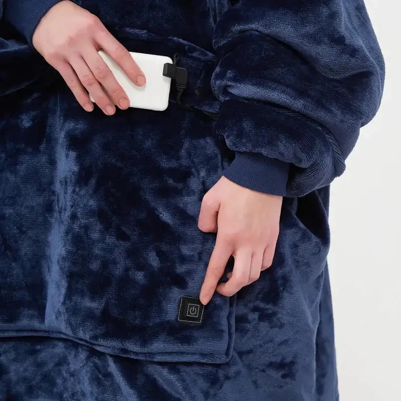 Comfy Heated Hoodie Blanket