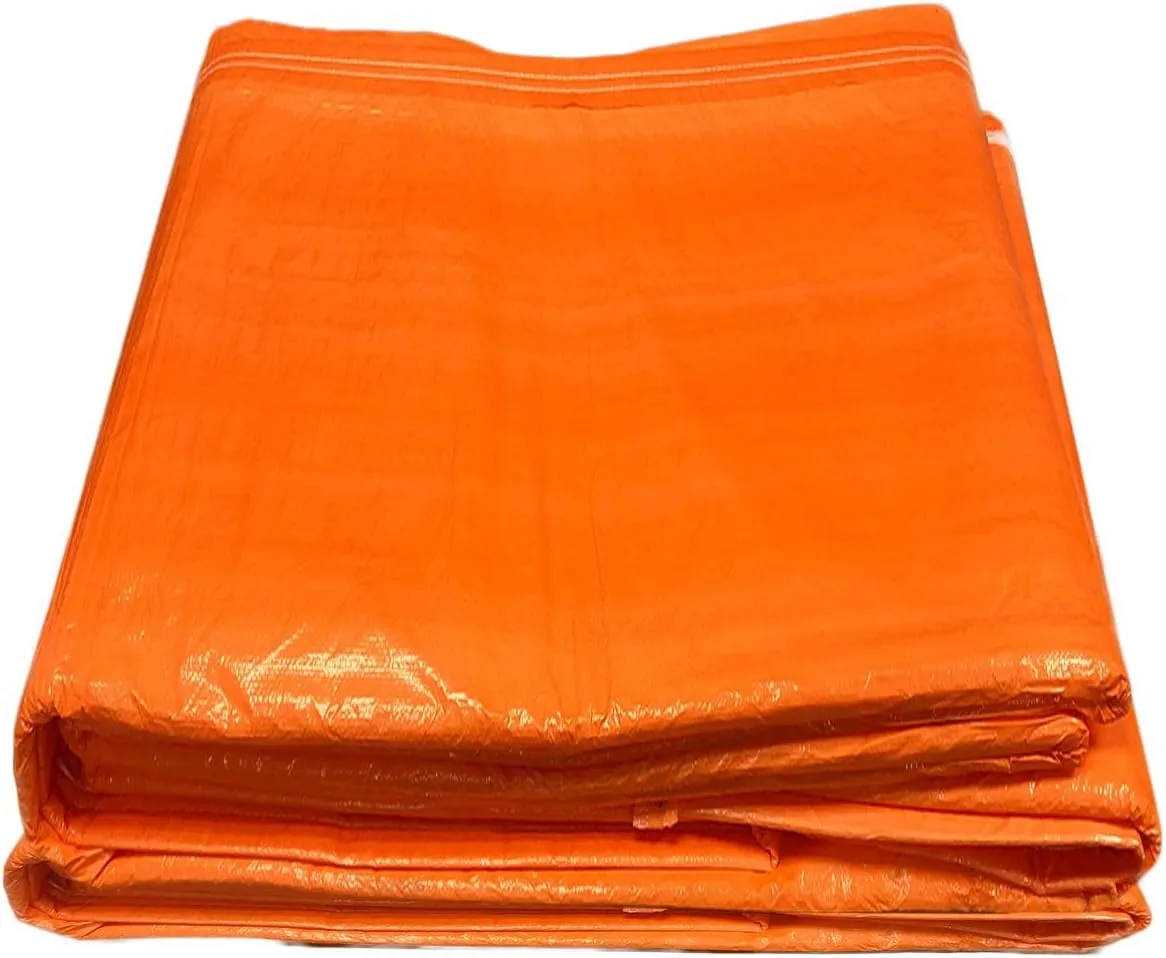 Concrete Curing Blanket Cover - Heavy Duty PE Coated Woven Insulated Foam Core for Cement, Construction, Landscaping - Tear & Water Resistant - 12 x 24 Ft - Indoor/Outdoor Tarp (Orange)