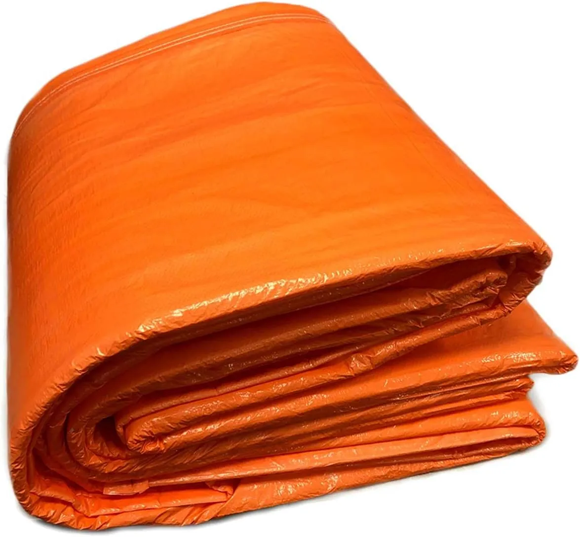 Concrete Curing Blanket Cover - Heavy Duty PE Coated Woven Insulated Foam Core for Cement, Construction, Landscaping - Tear & Water Resistant - 12 x 24 Ft - Indoor/Outdoor Tarp (Orange)