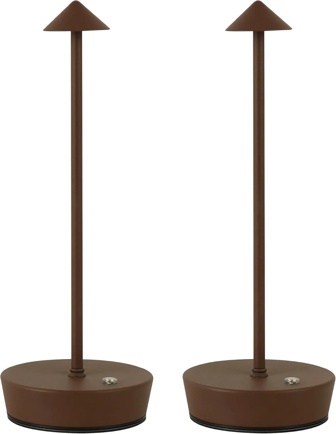 Cordless Table Lamps,LED Rechargeable Desk Lamp,Portable Modern USB Battery Operated Lights,Outdoor Waterproof Touch Dimmable,for Patio,Restaurant,Bar,Camping,Dining Home Set of 2 Brown