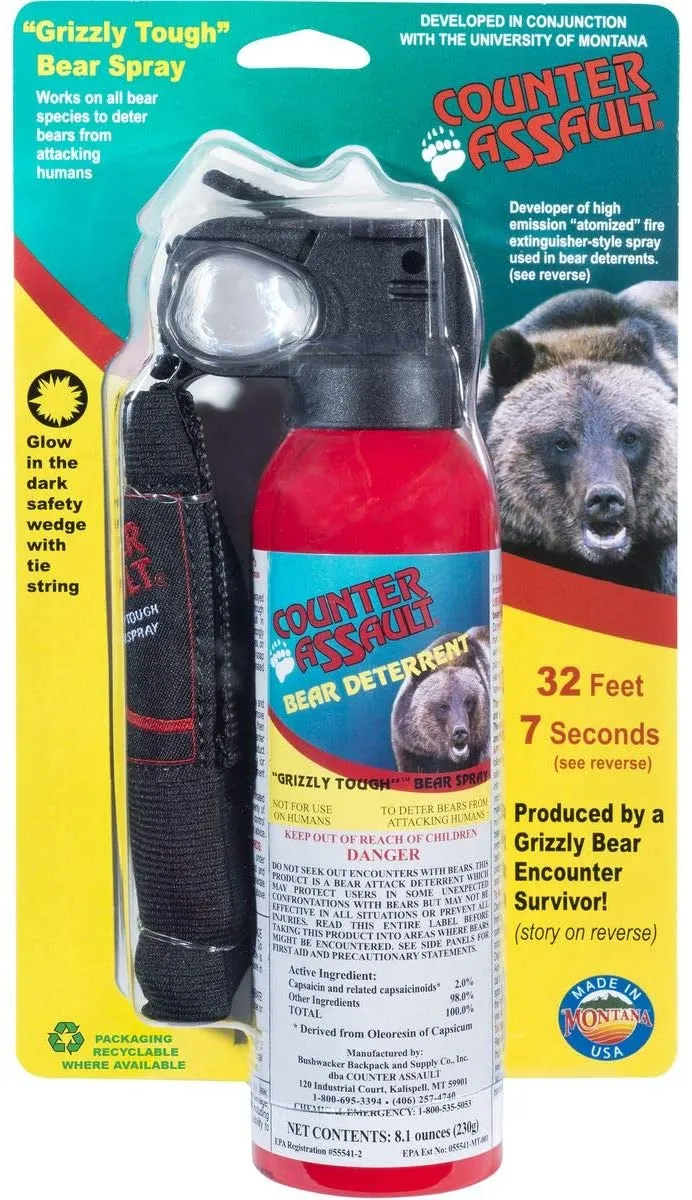 Counter Assault 8.1oz Bear Deterrent Spray w/ Holster