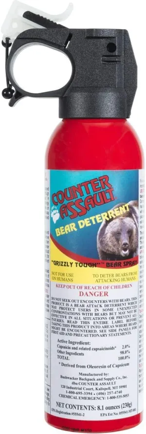 Counter Assault 8.1oz Bear Deterrent Spray w/ Holster