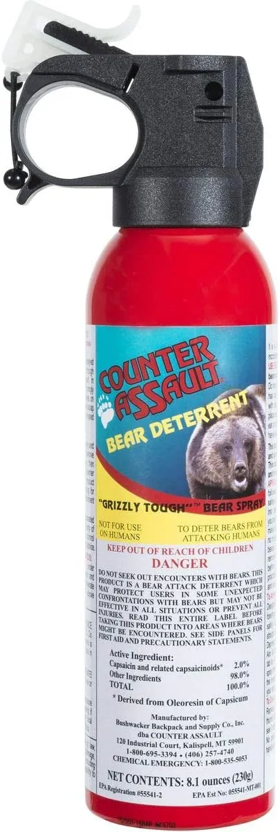 Counter Assault 8.1oz Bear Deterrent Spray w/ Holster