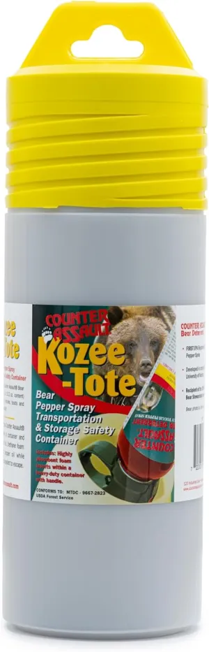 Counter Assault Kozee-Tote Bear Spray Carrier - Fits 8.1 oz & 10.2 oz Bear Deterrent Canisters - Made in the USA