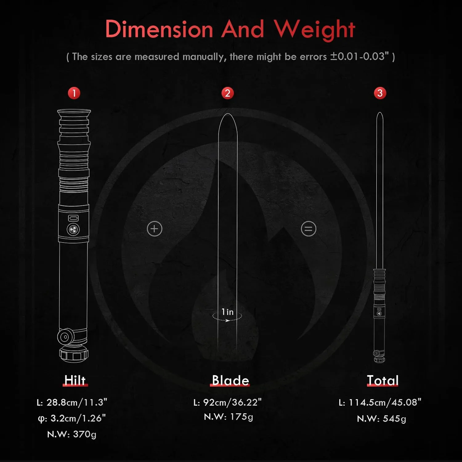 CUSTOM SABER Sensitive Smooth Swing RGBX Motion Control Light Saber, Support Real Heavy Dueling, Infinite Color Changing, 16 Sound Fonts, Aluminium Alloy Hilt Revan Light Saber for Adult Gift